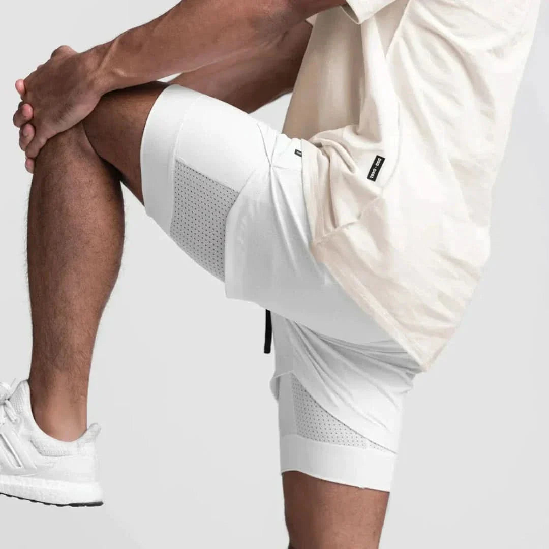 Noah Short de Sport Homme 2-en-1 | Respirant avec Poches et Ceinture Élastique