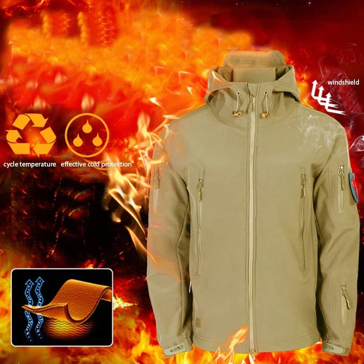 NordTrek Chaqueta Softshell de Forro Polar para Hombre - Impermeable y Transpirable para Exterior