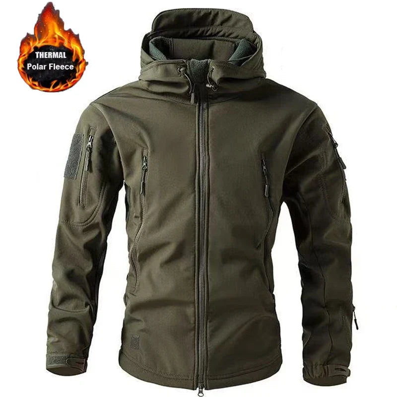 NordTrek Chaqueta Softshell de Forro Polar para Hombre - Impermeable y Transpirable para Exterior