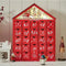 Calendário do Advento em Madeira com 24 Gavetas – Contagem Decrescente para o Natal DIY Recarregável com Iluminação, 30 x 6,3 x 39 cm