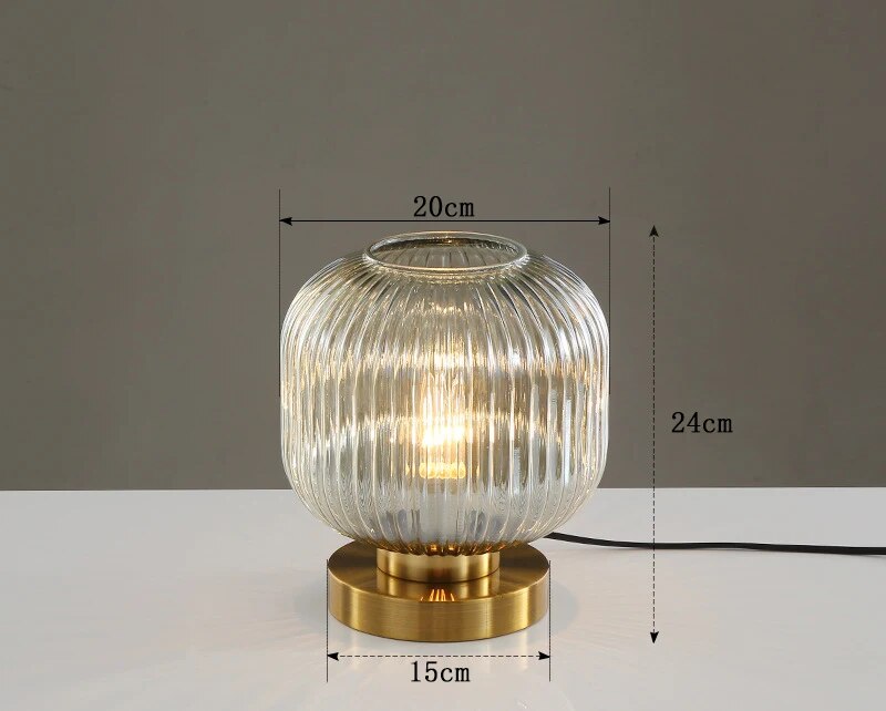 Lampe de Table Design Nordique en Verre – Élégance Moderne LED