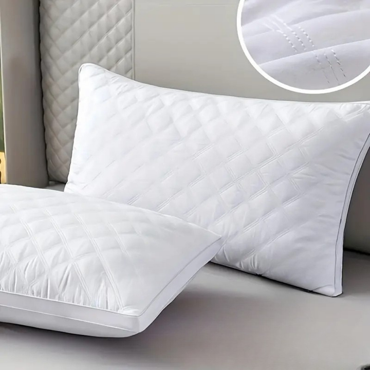 Almofadas Hipoalergénicas Suaves | Conjunto de 2 Almofadas Conforto Hotel com Suporte para o Pescoço