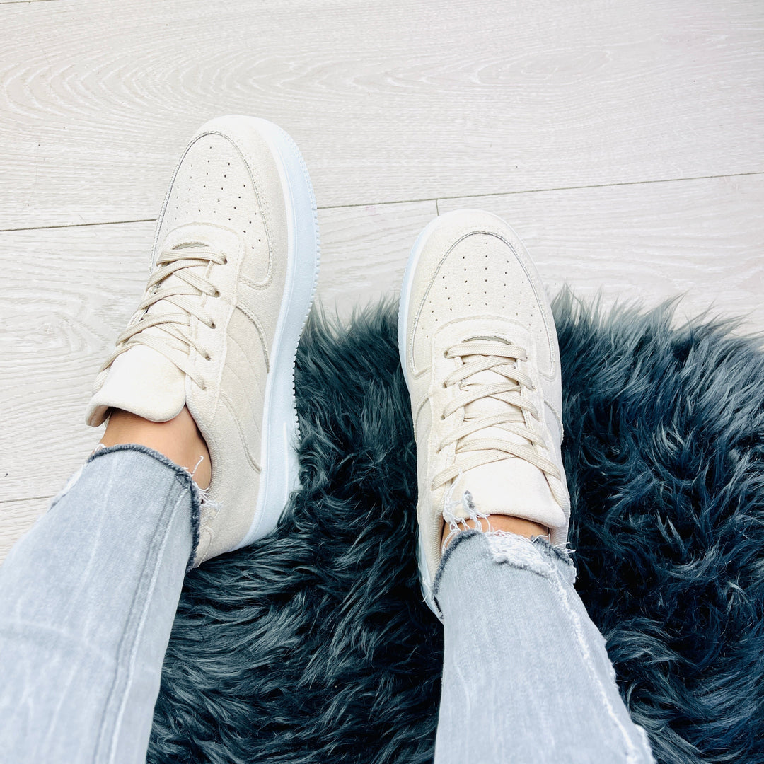 Sneakers da donna Velina | Beige, stile quotidiano | Scarpe casual versatili