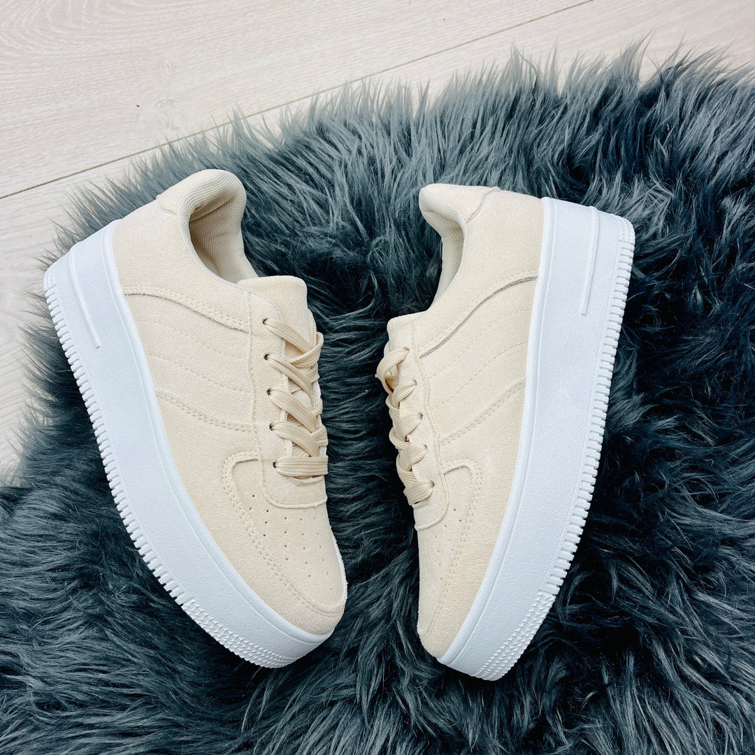 Sneakers da donna Velina | Beige, stile quotidiano | Scarpe casual versatili