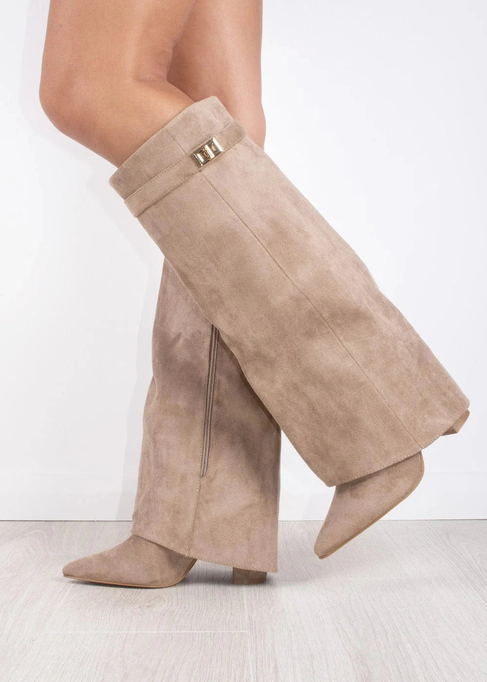 Stivali da donna Elvira | Eleganti stivali con zeppa, tacco a blocco e cerniera