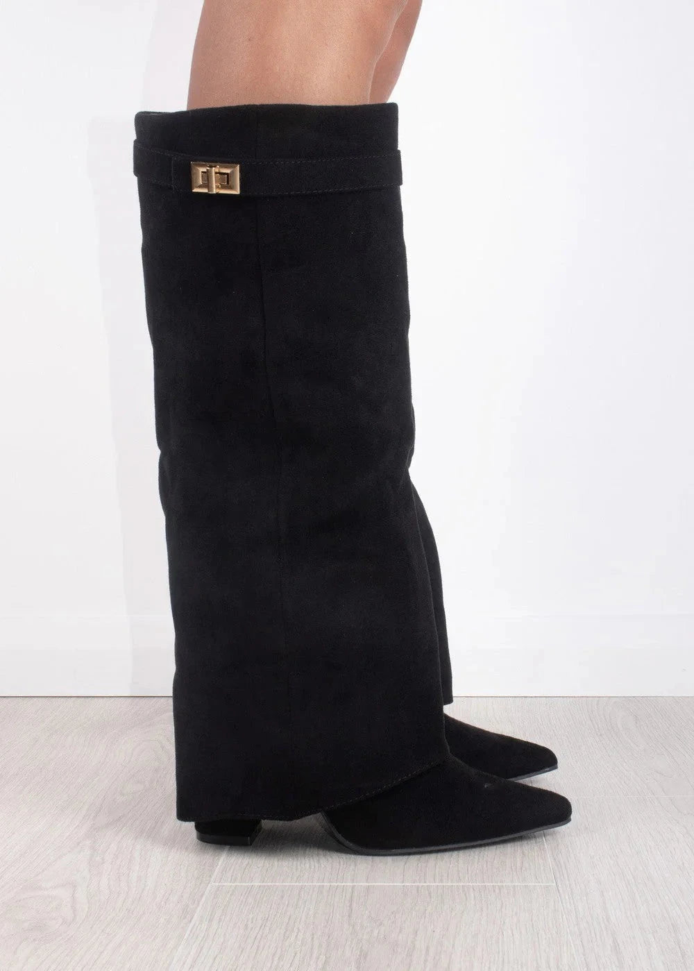 Stivali da donna Elvira | Eleganti stivali con zeppa, tacco a blocco e cerniera