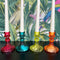 Ensemble de 4 Bougeoirs en Verre aux Couleurs Éclatantes