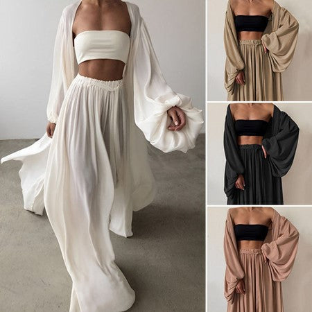 Leonie Ensemble 3 Pièces Été Femme | Blazer, Pantalon et Top Élégants
