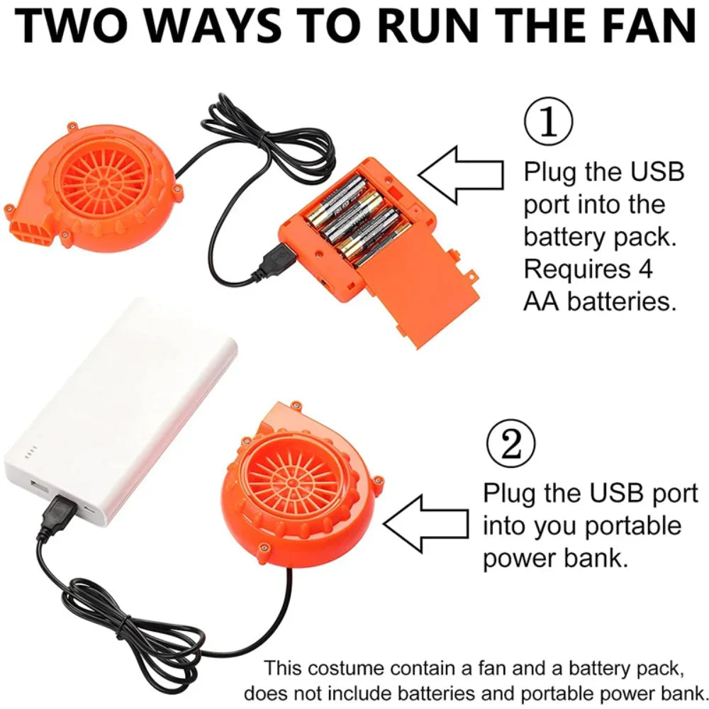 Costume Gonflable PhantomWear | Robe Noire & Masque de Fantôme Unisexe