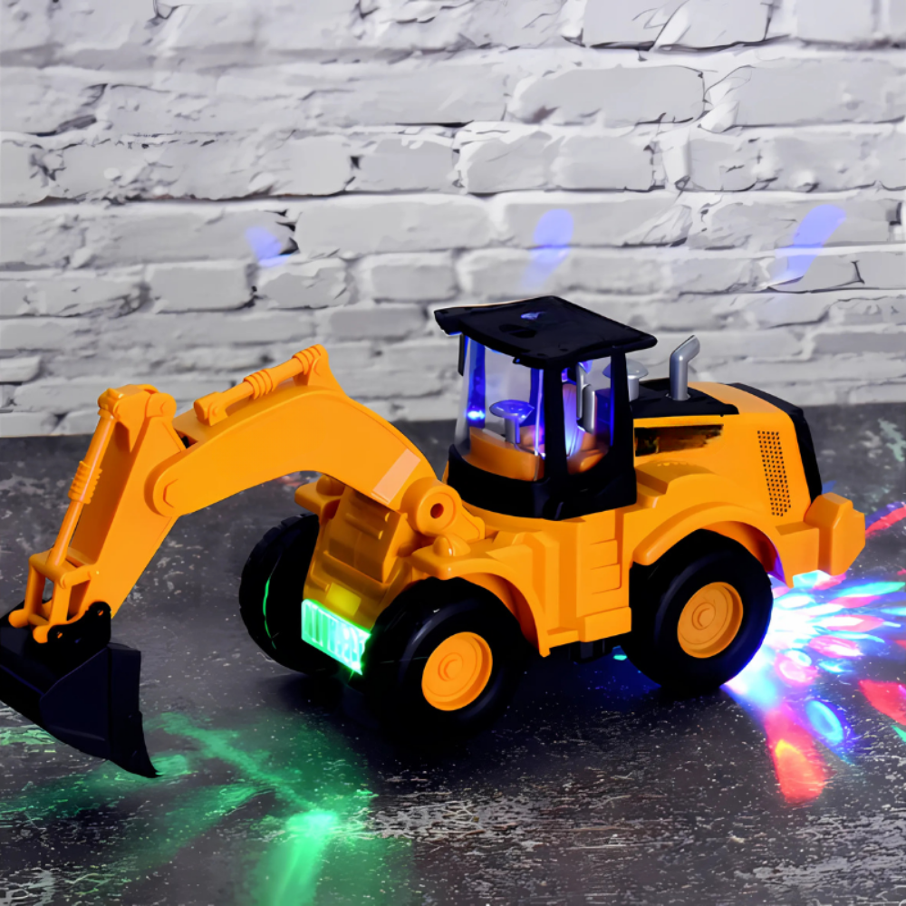 Escavadora Interativa para Crianças | Brinquedo Caminhão com Luzes & Sons Realistas