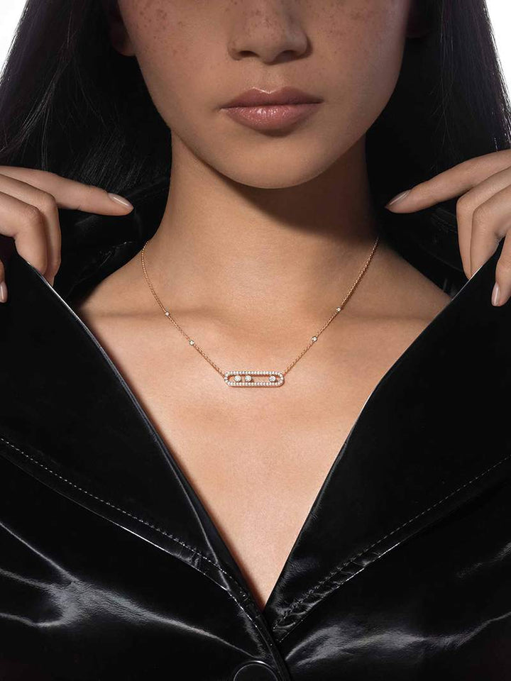 Ester | Aurora Collier avec diamants mobiles - élégant, raffiné & intemporel