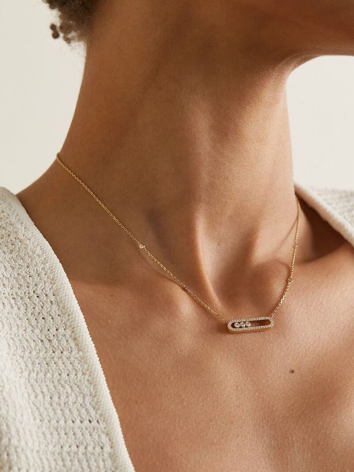 Ester | Aurora Collier avec diamants mobiles - élégant, raffiné & intemporel