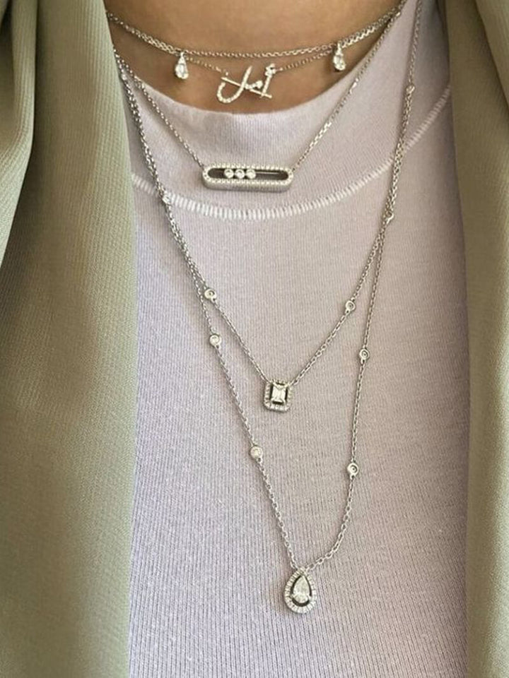 Ester | Aurora Collier avec diamants mobiles - élégant, raffiné & intemporel
