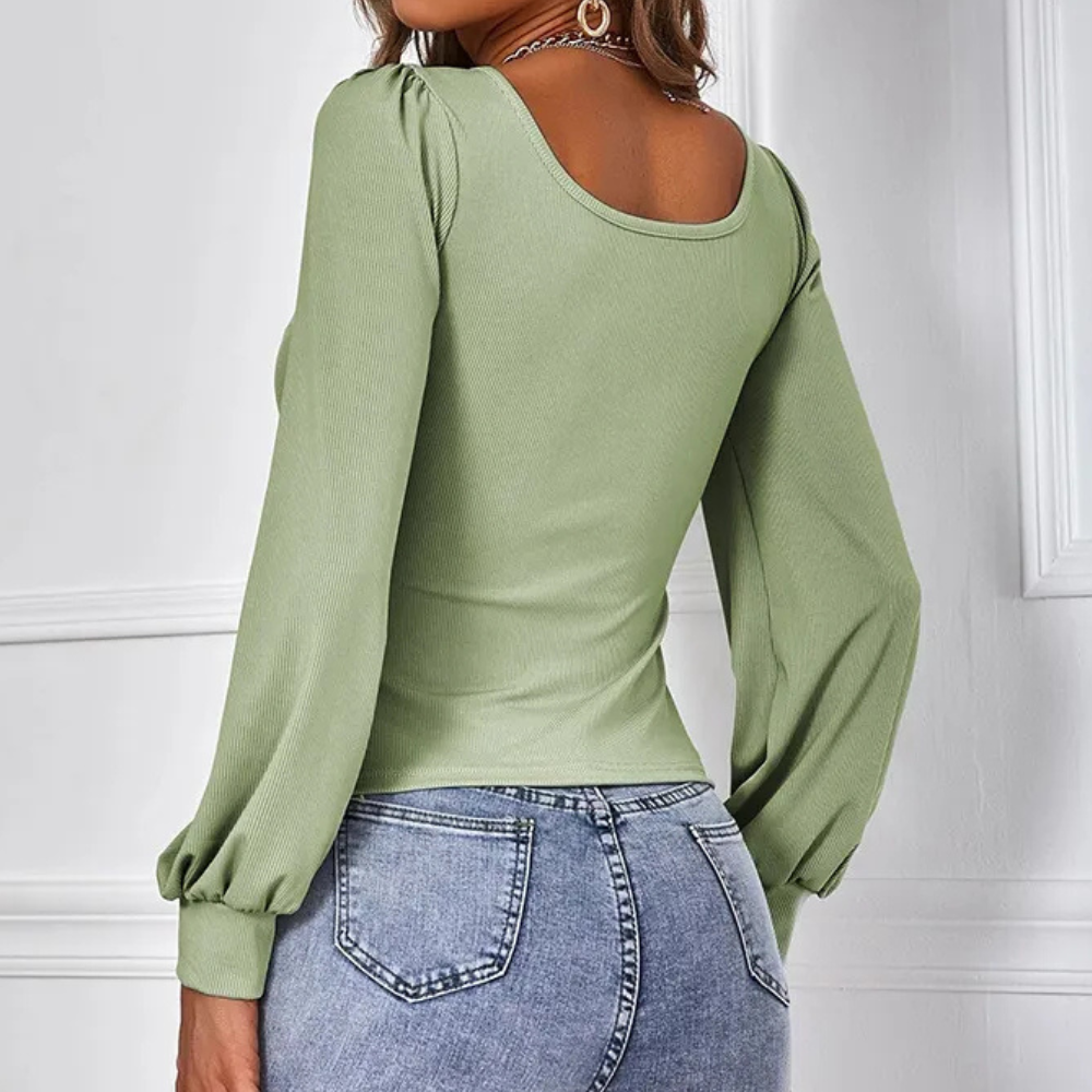 Tinki Haut Élégant pour Femmes | Manches Bouffantes Élégantes et Coupe Flatteuse pour des Occasions Polyvalentes