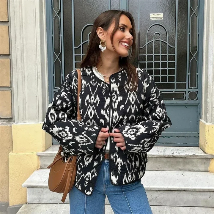 Isabelle Veste Matelassée Femme avec Motif Moderne | Style & Chaleur