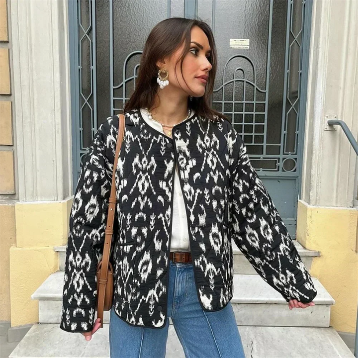 Isabelle Veste Matelassée Femme avec Motif Moderne | Style & Chaleur