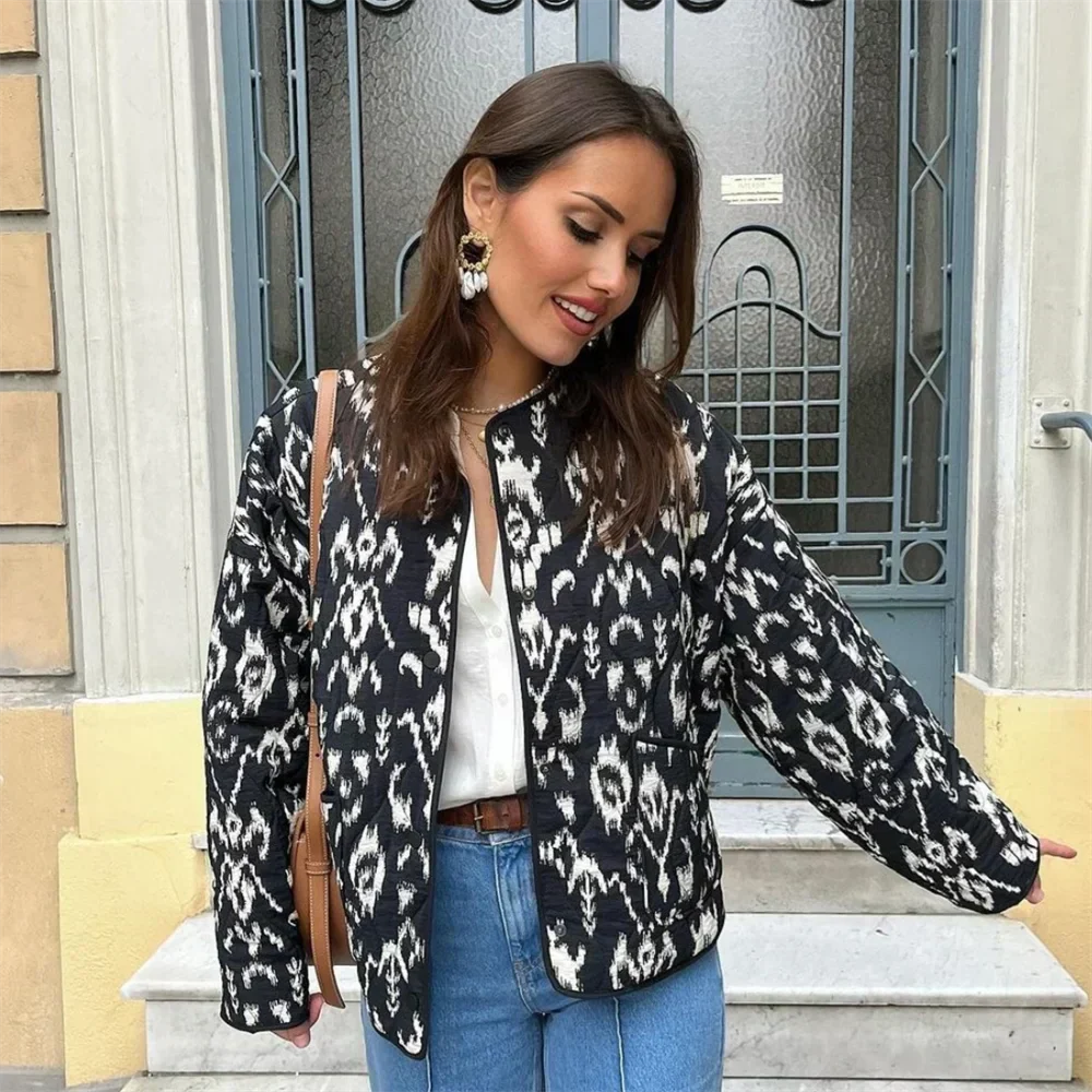 Isabelle Veste Matelassée Femme avec Motif Moderne | Style & Chaleur