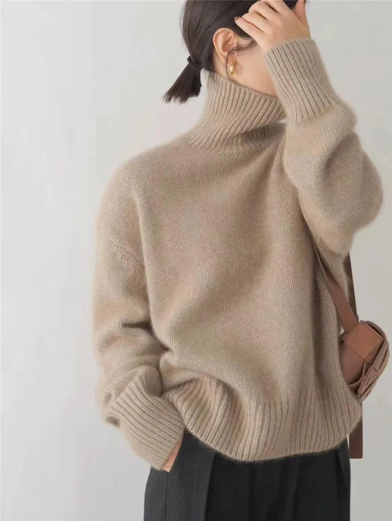 Cachemire Chic | Pull Col Roulé en Cachemire Doux et Élégant pour un Style Raffiné