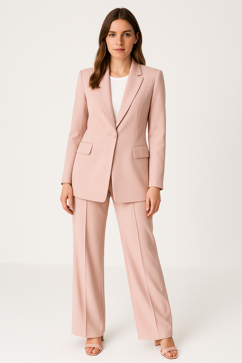 Lina | Elegante tailleur pantalone da donna in stile business con blazer aderente e pantaloni dritti