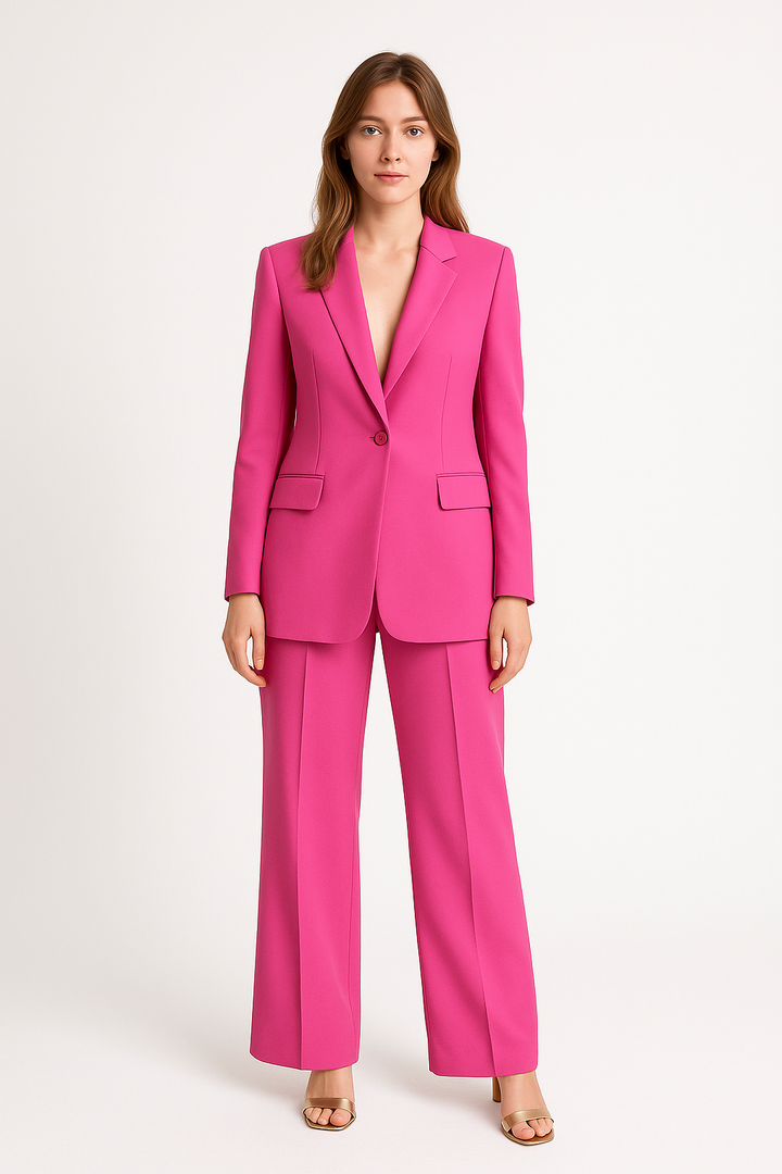 Lina | Elegante tailleur pantalone da donna in stile business con blazer aderente e pantaloni dritti