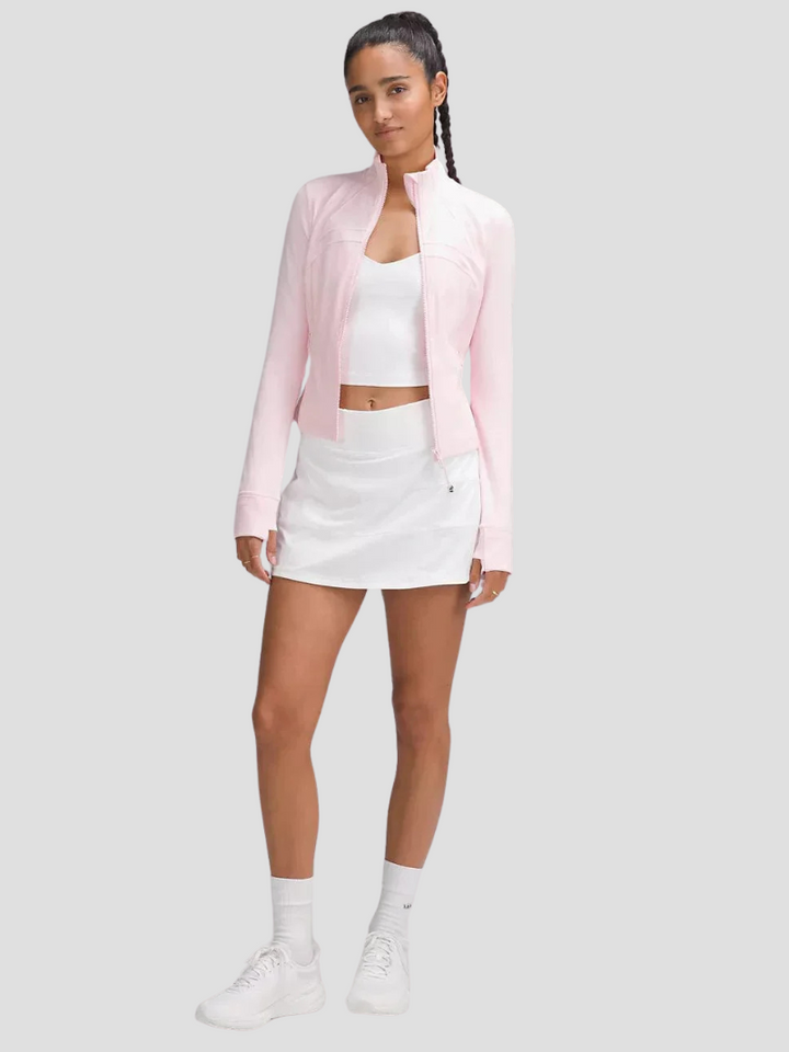 Jor Riset Veste de Sport Femme | Coupe Ajustée, Tissu Doux & Extensible, Poches Zippées