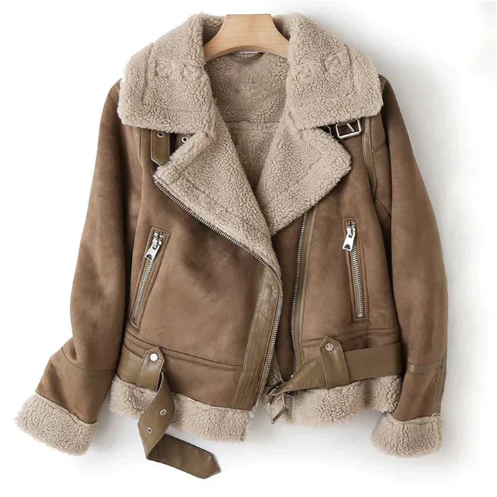 Giacca in pelle di lusso da donna Ava | Fodera in sherpa e comfort eccezionale