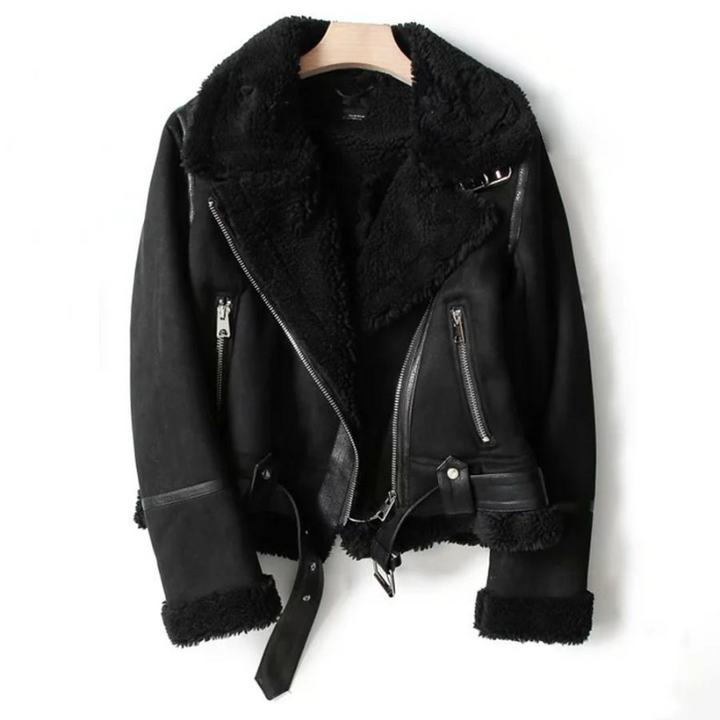 Giacca in pelle di lusso da donna Ava | Fodera in sherpa e comfort eccezionale