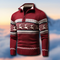 Munro Pull en Maille avec Demi-Zip | Motif Festif, Confortable et Élégant pour un Usage Quotidien