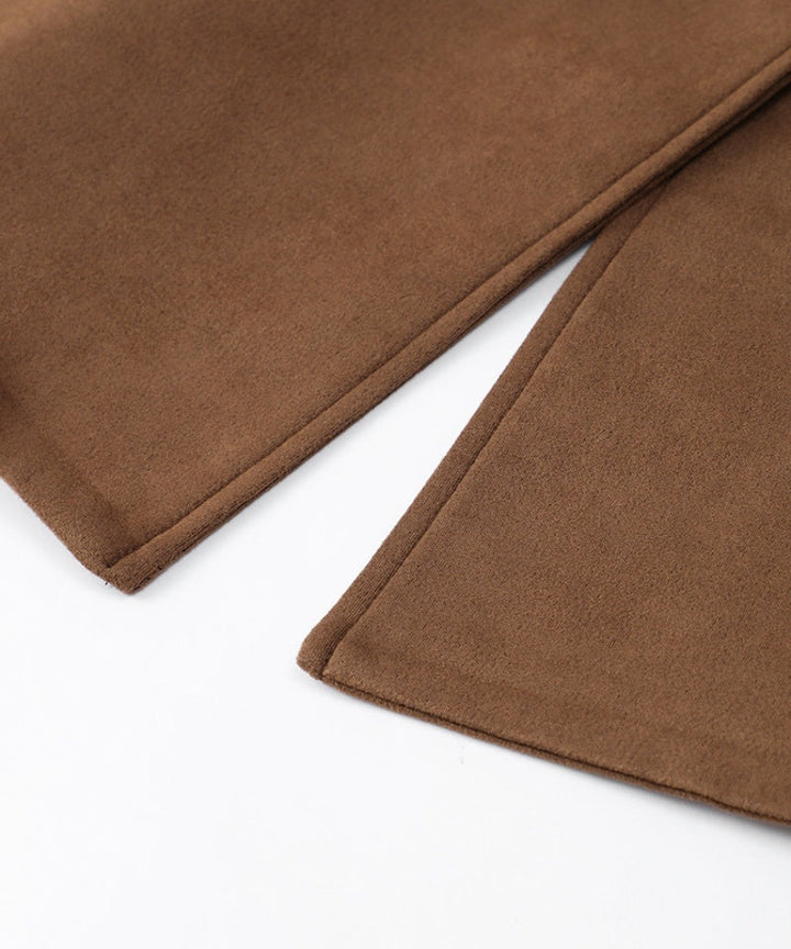 Manteau Trench Femme Simili Cuir Suede | Élégance et Confort avec Ceinture Ajustable