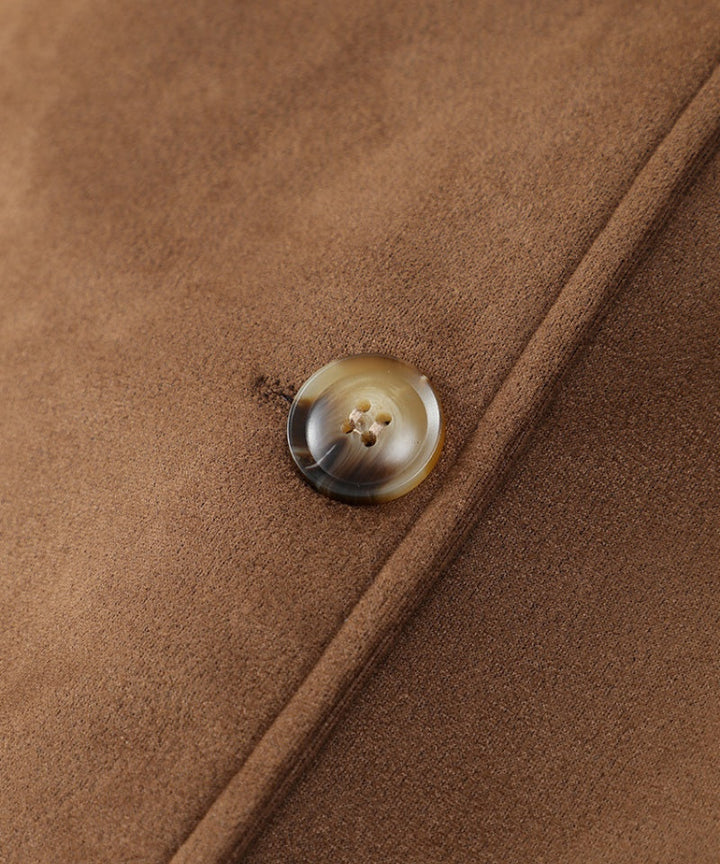 Manteau Trench Femme Simili Cuir Suede | Élégance et Confort avec Ceinture Ajustable