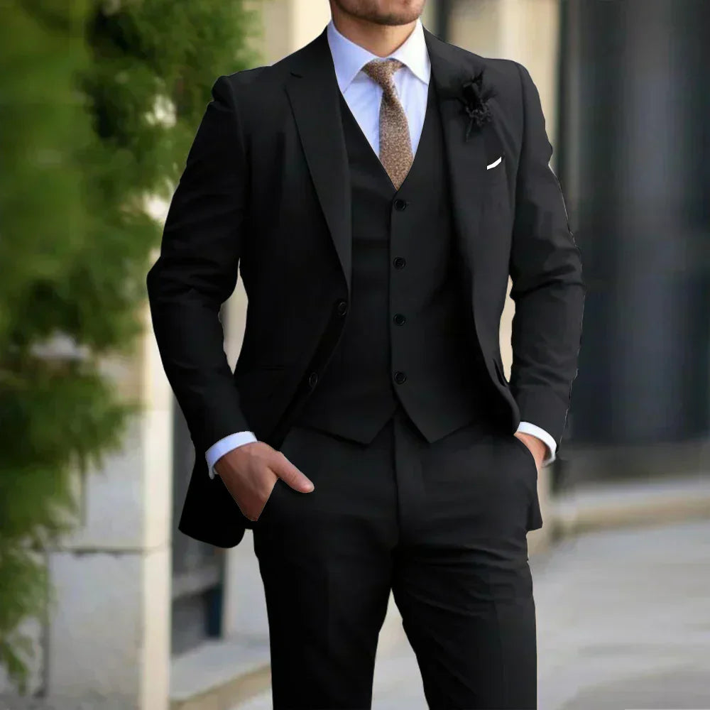 Costume de mariage moderne et élégant pour homme | Ensemble de 3 pièces