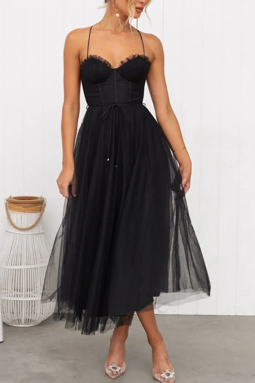 Alessia Robe Corset Mesh | Camisole en Dentelle pour un Look Élégant