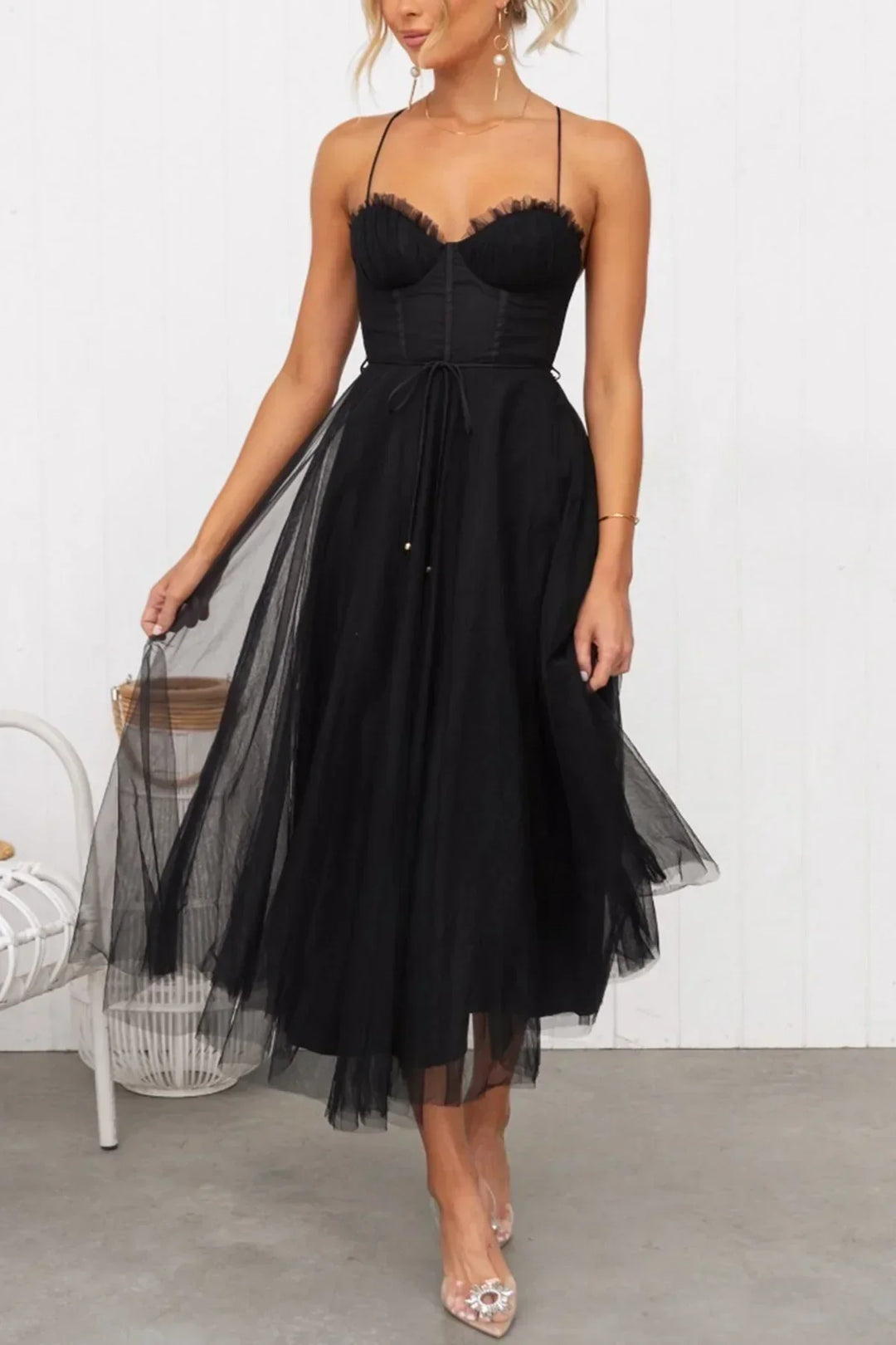 Alessia Robe Corset Mesh | Camisole en Dentelle pour un Look Élégant