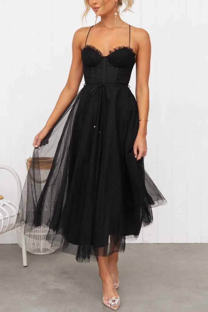 Alessia Robe Corset Mesh | Camisole en Dentelle pour un Look Élégant