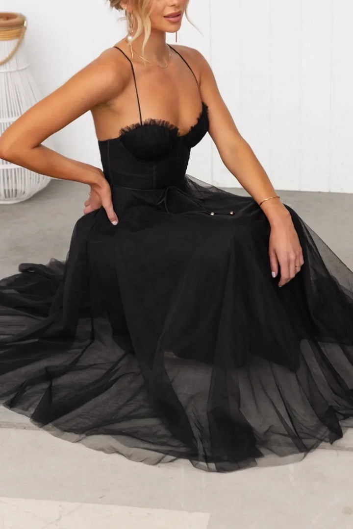 Alessia Robe Corset Mesh | Camisole en Dentelle pour un Look Élégant