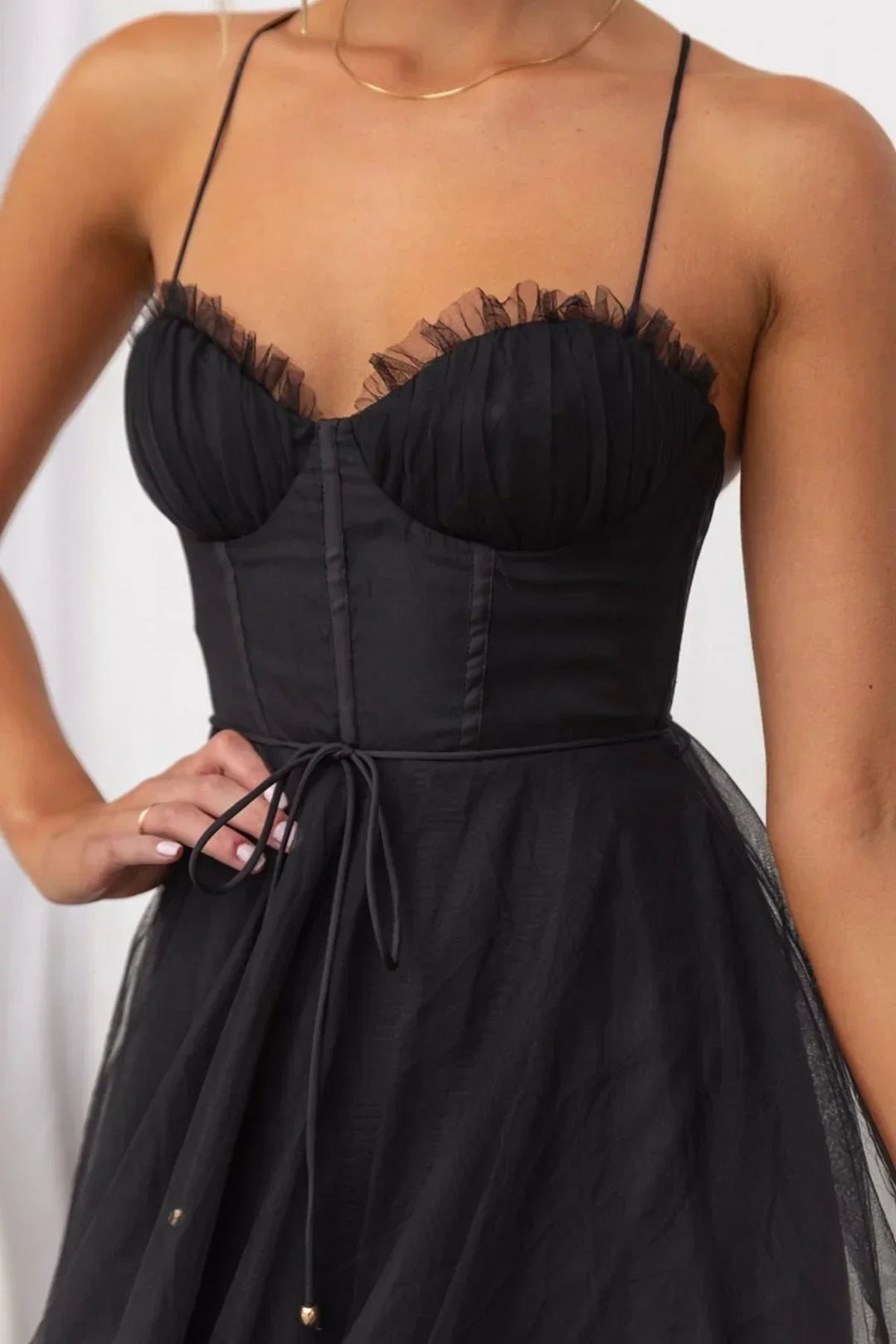 Alessia Robe Corset Mesh | Camisole en Dentelle pour un Look Élégant