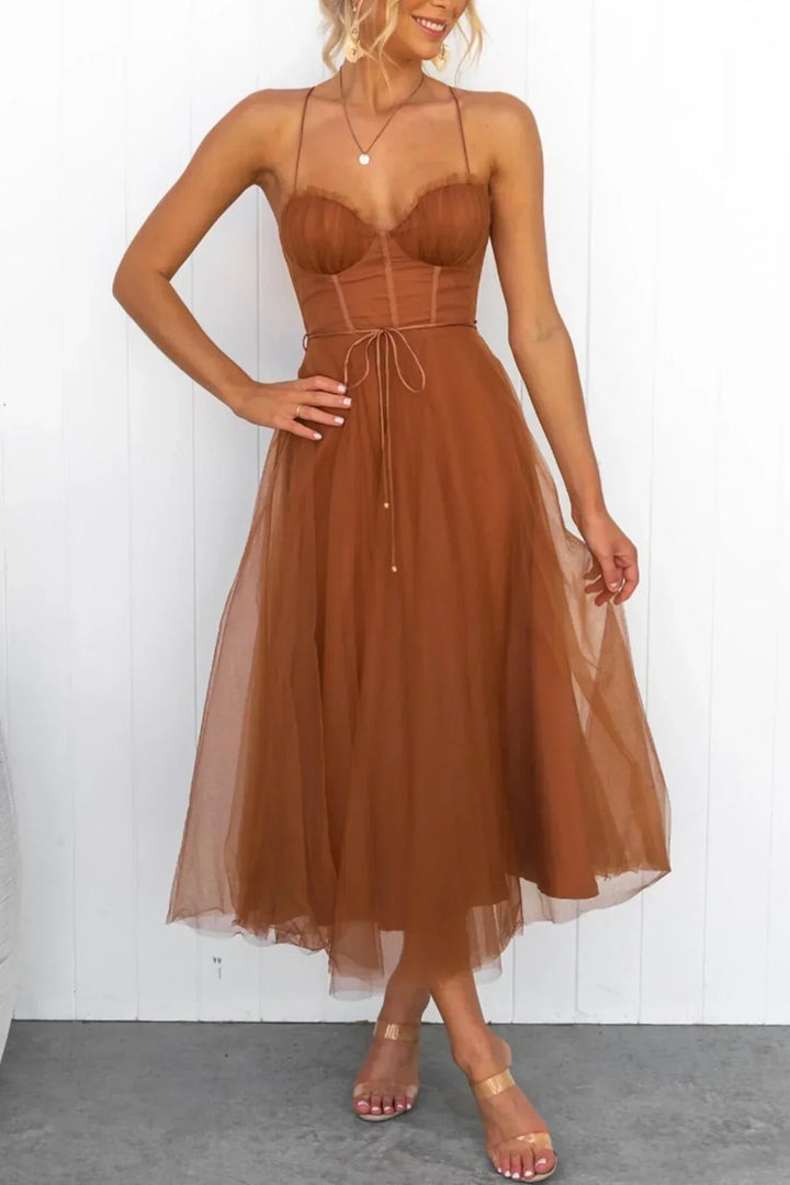 Alessia Robe Corset Mesh | Camisole en Dentelle pour un Look Élégant