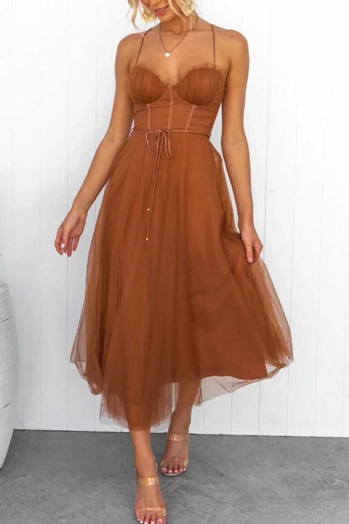 Alessia Robe Corset Mesh | Camisole en Dentelle pour un Look Élégant