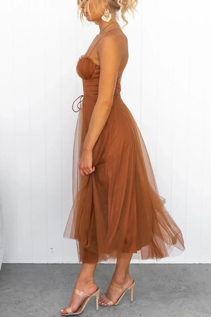 Alessia Robe Corset Mesh | Camisole en Dentelle pour un Look Élégant