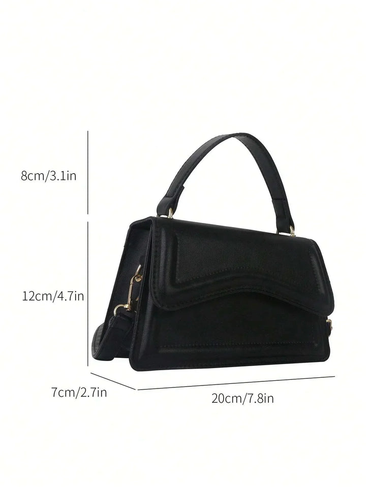 Melissa Femme Sac à bandoulière en similicuir | Sac crossbody compact à rabat ondulé