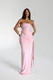 Serena Robe maxi pour femme | Robe de soirée bustier avec nœud & fente en stretch Cavalli