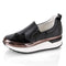 Borse donna in pelle nera comfort quotidiano suola spessa