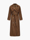 Manteau Trench Femme Simili Cuir Suede | Élégance et Confort avec Ceinture Ajustable
