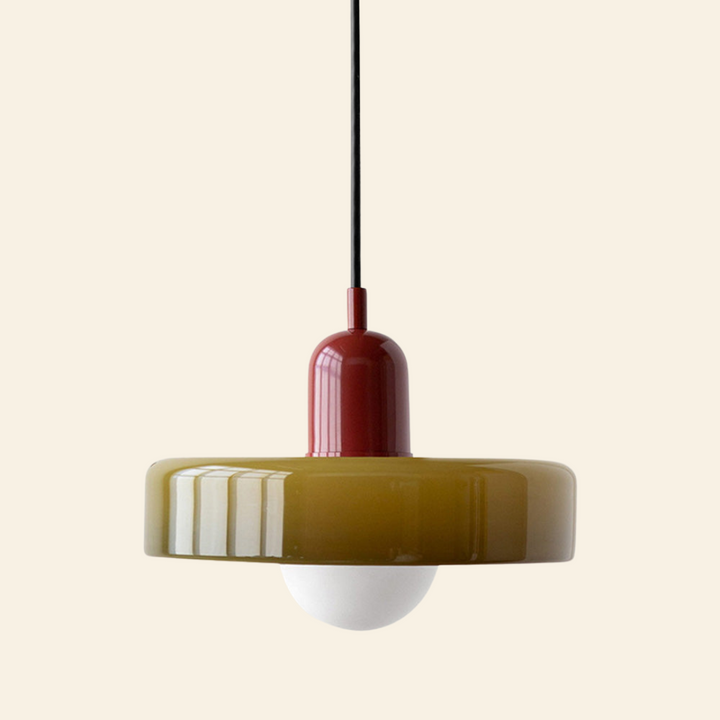 Lámpara colgante de vidrio coloreado | Diseño moderno y elegante