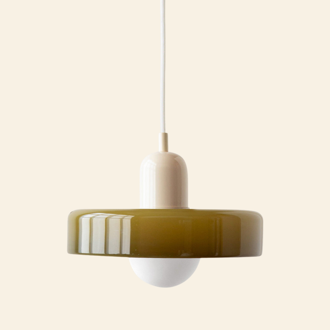 Lámpara colgante de vidrio coloreado | Diseño moderno y elegante