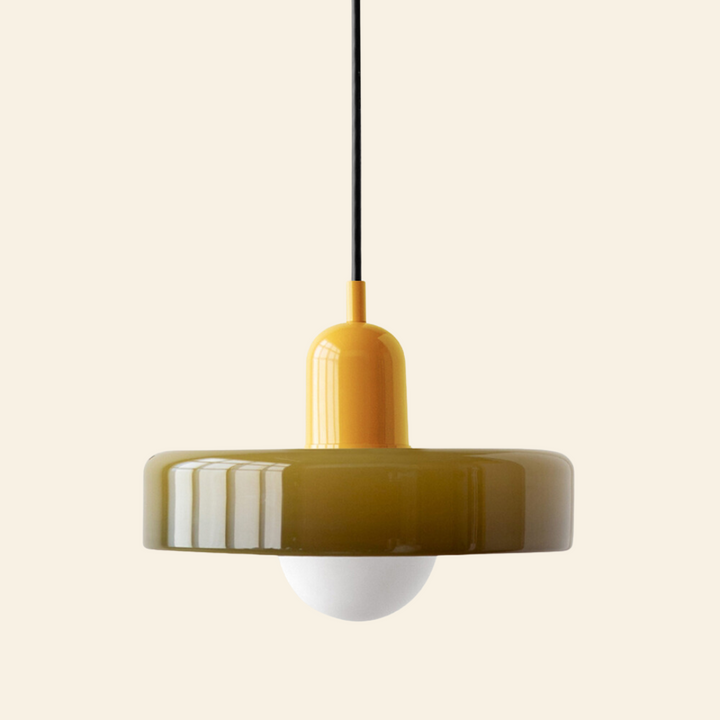 Lámpara colgante de vidrio coloreado | Diseño moderno y elegante