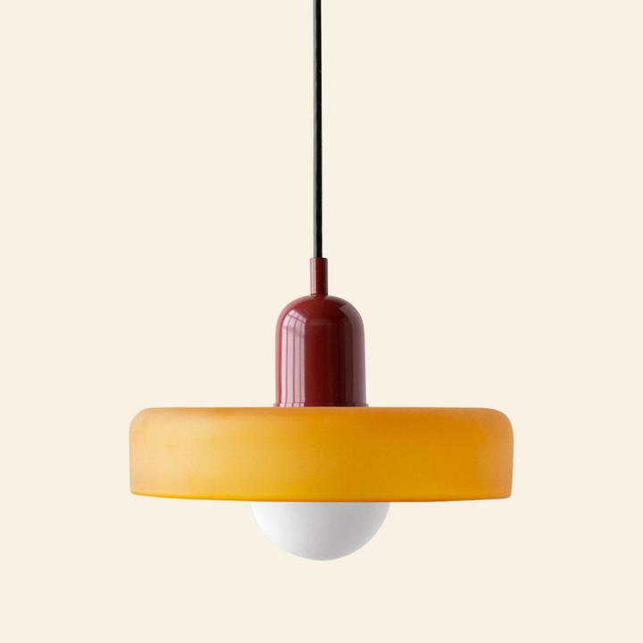 Lámpara colgante de vidrio coloreado | Diseño moderno y elegante
