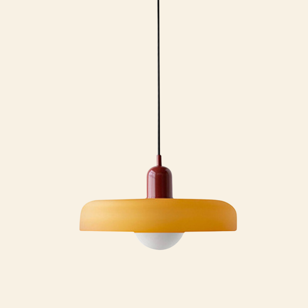 Lámpara colgante de vidrio coloreado | Diseño moderno y elegante