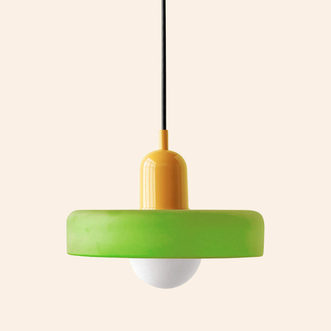 Lámpara colgante de vidrio coloreado | Diseño moderno y elegante