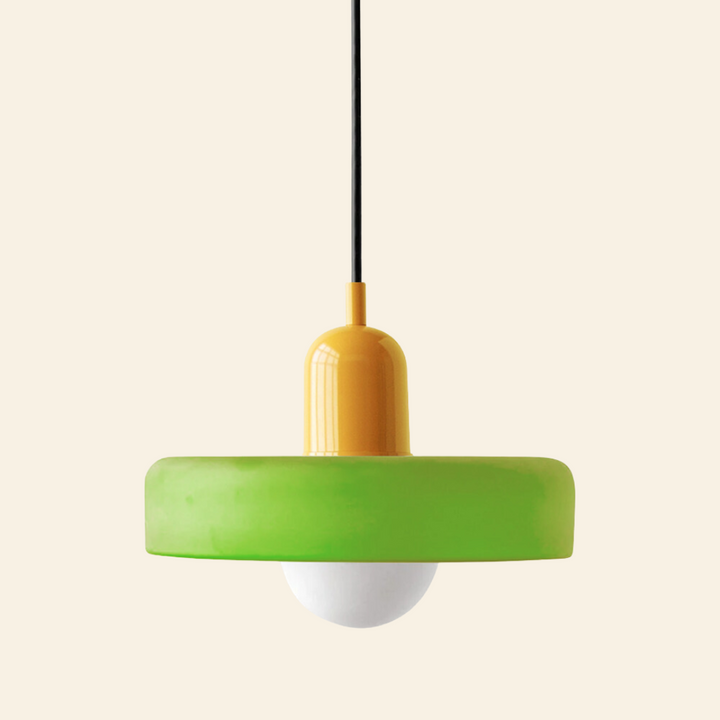 Lámpara colgante de vidrio coloreado | Diseño moderno y elegante